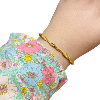 Rantai Tangan Boba Italy 2 Layer Emas 916/22K