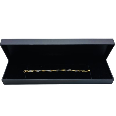 Rantai Tangan Boba Italy 2 Layer Emas dan Chrome 916/22K