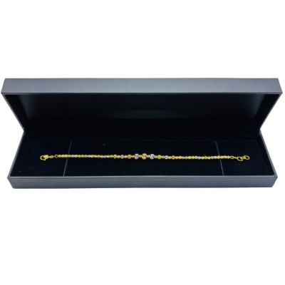 Rantai Tangan Boba Perut Ular Emas dan Chrome 916/22K Rantai Tangan Boba Perut Ular Emas dan Chrome 916/22K