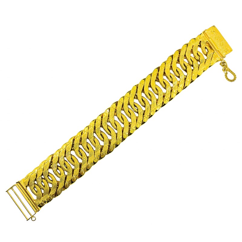 Rantai Tangan Lipan Kait 3 Emas 916/22K