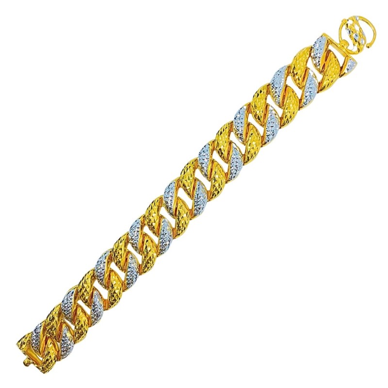 Rantai Tangan Benson Emas dan Chrome 916/22K