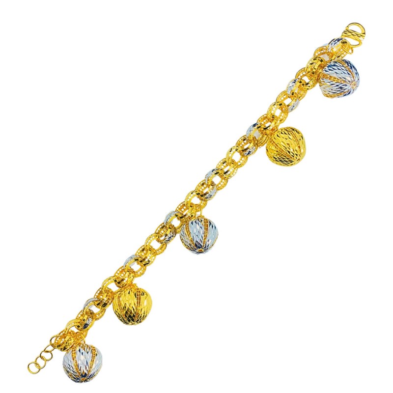 Rantai Tangan Kendi Dubai Emas dan Chrome 916/22K