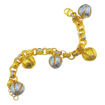 Rantai Tangan Kendi Dubai Emas dan Chrome 916/22K