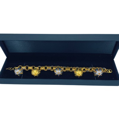 Rantai Tangan Kendi Dubai Emas dan Chrome 916/22K