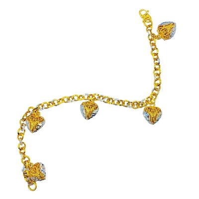 Rantai Tangan Kendi Love Emas dan Chrome 916/22K