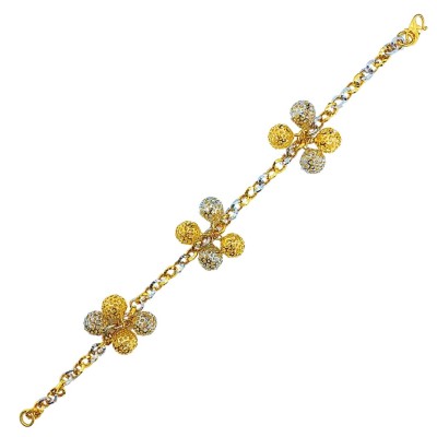 Rantai Tangan Kendi Boba Emas dan Chrome 916/22K