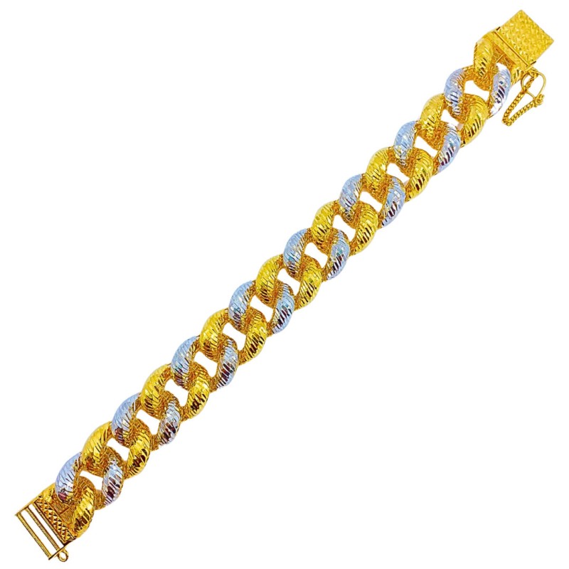 Rantai Tangan Dubai Emas dan Chrome 916/22K
