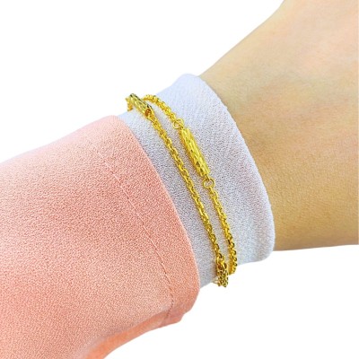 Rantai Tangan Sauh Buluh Emas 916/22K