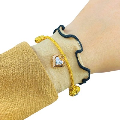 Rantai Tangan Audora Love Emas, Chrome dan Rose Gold 916/22K Rantai Tangan Audora Love Emas, Chrome dan Rose Gold 916/22K