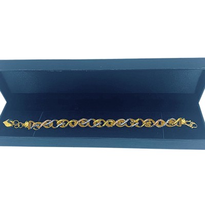 Rantai Tangan Dubai Love Emas, Chrome dan Rose Gold 916/24K