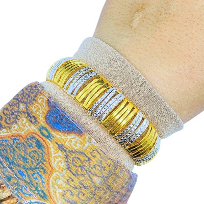 Rantai Tangan Huruf M W Emas dan Chrome 916/22K Rantai Tangan Huruf M W Emas dan Chrome 916/22K