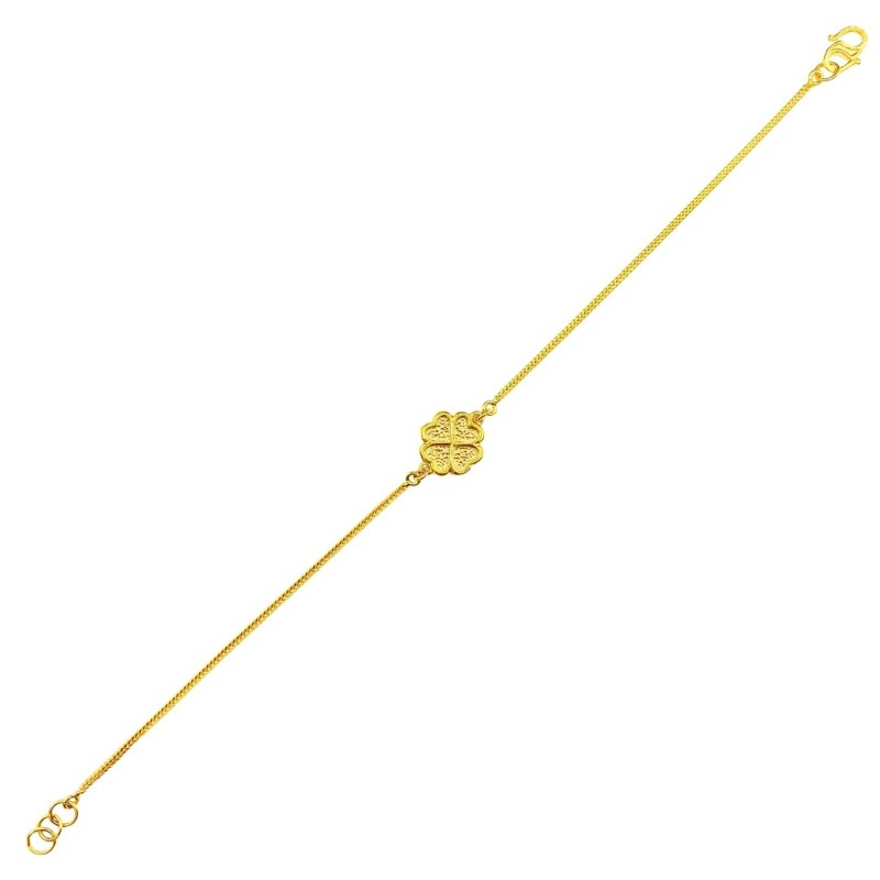 Rantai Tangan Clover Emas 916/22K