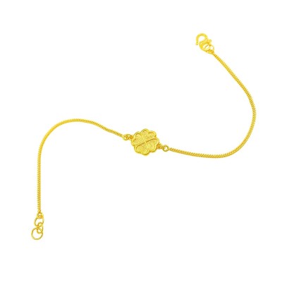 Rantai Tangan Clover Emas 916/22K