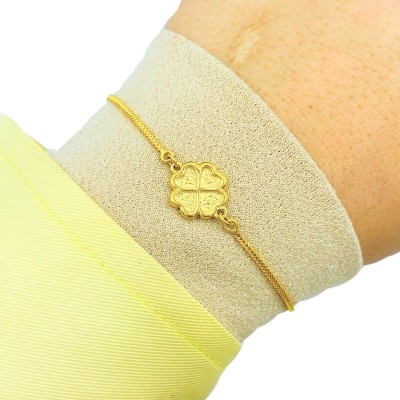 Rantai Tangan Clover Emas 916/22K