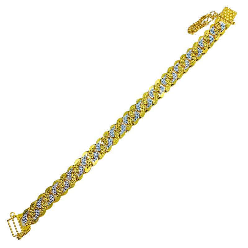 Rantai Tangan Benson Emas dan Chrome 916/22K