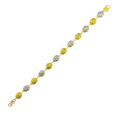 Rantai Tangan Boba Emas dan Chrome 916/22K