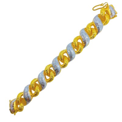 Rantai Tangan Lintah Dubai Emas dan Chrome 916/22K