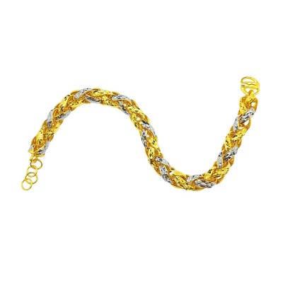 Rantai Tangan Rapunzel Emas dan Chrome 916/22K