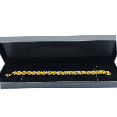 Rantai Tangan Rapunzel Emas dan Chrome 916/22K