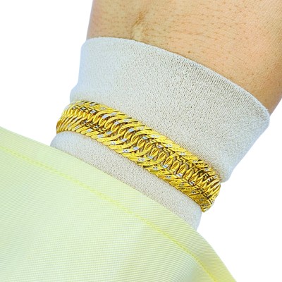 Rantai Tangan Lipan Kait 4 Emas dan Chrome 916/22K