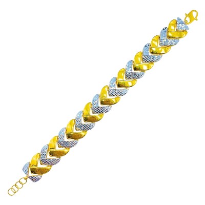 Rantai Tangan Huruf V Emas dan Chrome 916/22K
