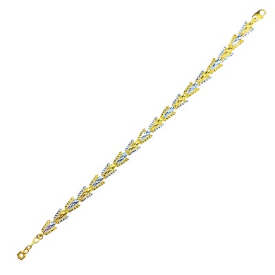 Rantai Tangan Kerawang Emas dan Chrome 916/22K