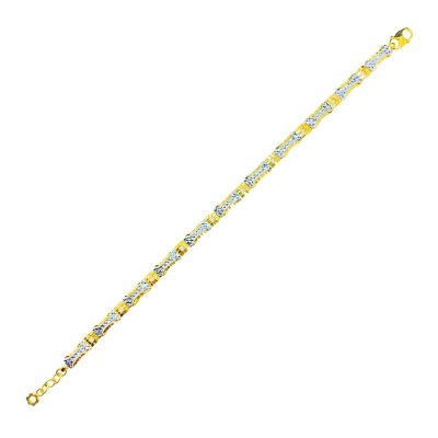 Rantai Tangan Kerawang Emas dan Chrome 916/22K