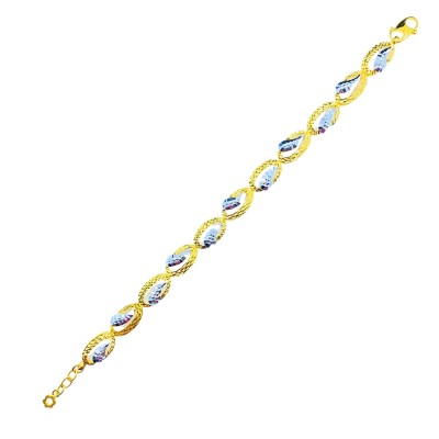 Rantai Tangan Kerawang Emas dan Chrome 916/22K