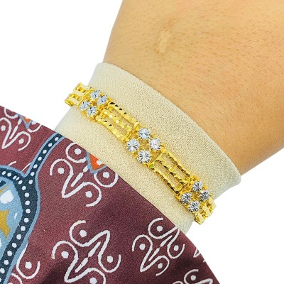 Rantai Tangan Audrey 3 Layer Emas dan Chrome 916/22K Rantai Tangan Audrey 3 Layer Emas dan Chrome 916/22K