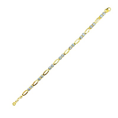 Rantai Tangan Audrey Emas dan Chrome 916/22K