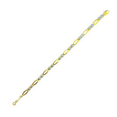 Rantai Tangan Audrey Emas dan Chrome 916/22K