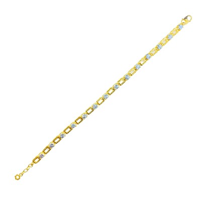 Rantai Tangan Audrey Emas dan Chrome 916/22K