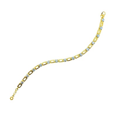 Rantai Tangan Audrey Emas dan Chrome 916/22K