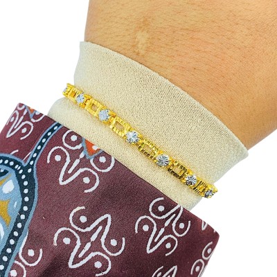 Rantai Tangan Audrey Emas dan Chrome 916/22K