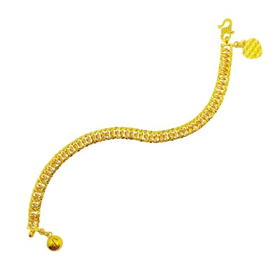 Rantai Tangan Putera Puteri Kanak-Kanak Emas dan Chrome 916/22K Rantai Tangan Putera Puteri Kanak-Kanak Emas dan Chrome 916/22K