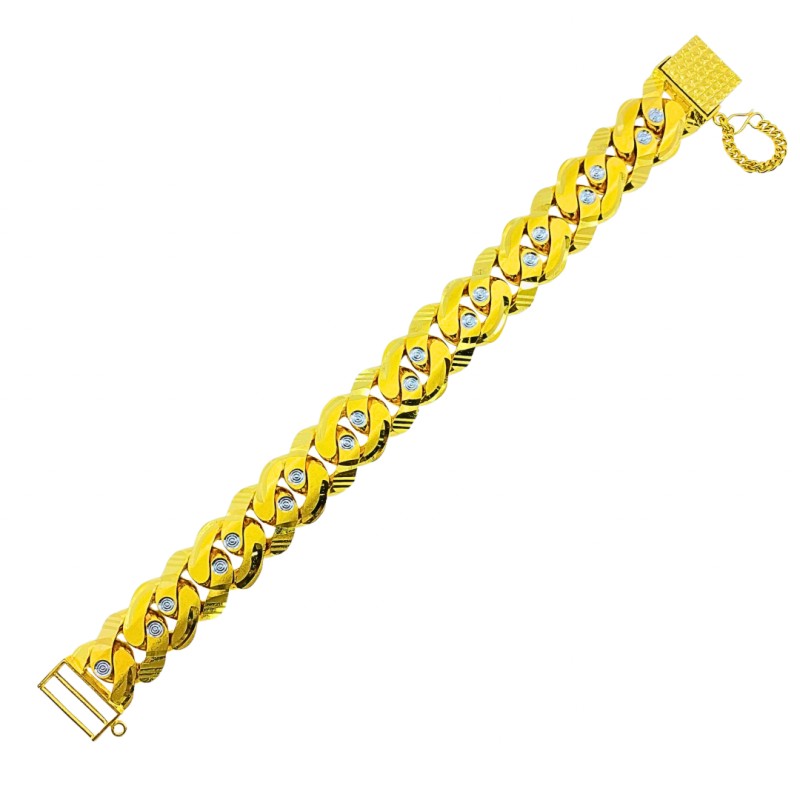 Rantai Tangan Putera Puteri Emas dan Chrome 916/22K