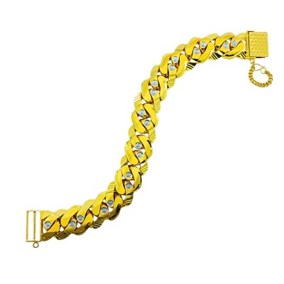 Rantai Tangan Putera Puteri Emas dan Chrome 916/22K