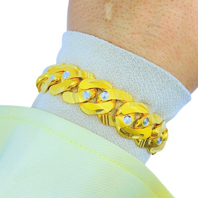 Rantai Tangan Putera Puteri Emas dan Chrome 916/22K