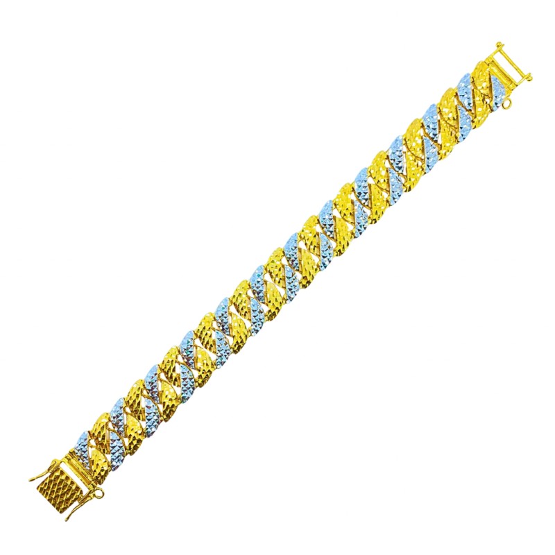 Rantai Tangan Benson Emas dan Chrome 916/22K