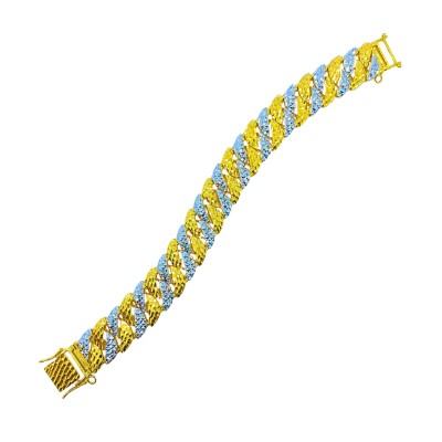 Rantai Tangan Benson Emas dan Chrome 916/22K