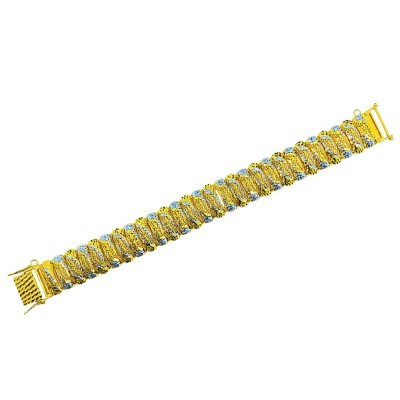 Rantai Tangan Pulut Dakap Emas dan Chrome 916/22K