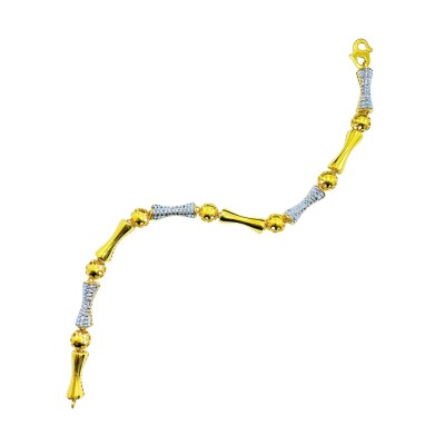 Rantai Tangan Buluh Emas dan Chrome 916/22K