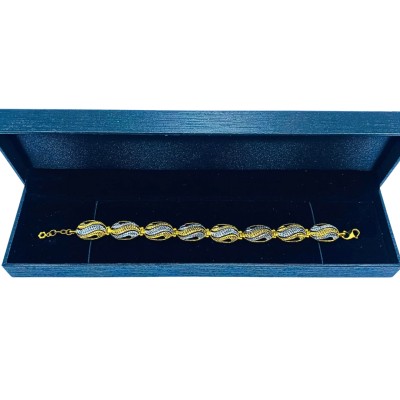 Rantai Tangan Kerawang Emas dan Chrome 916/22K