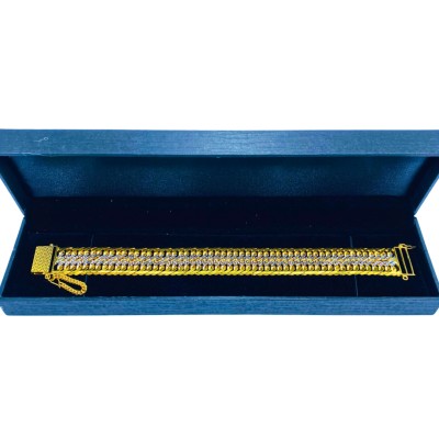 Rantai Tangan Lipan Double Kait 2 Emas dan Chrome 916/22K