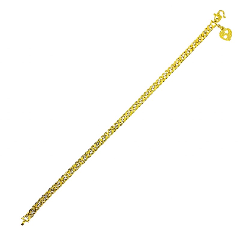 Rantai Tangan Putera Puteri Emas dan Chrome 916/22K