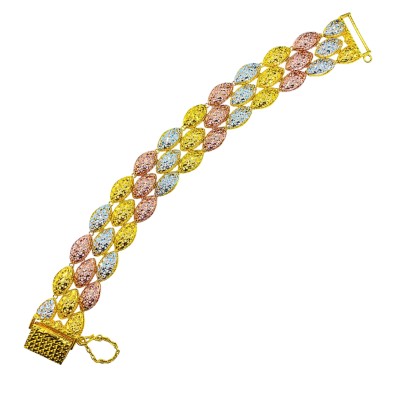 Rantai Tangan Kerawang Emas, Chrome dan Rose Gold 916/22K
