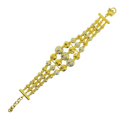 Rantai Tangan Boba Perut Ular Emas dan Chrome 916/22K Rantai Tangan Boba Perut Ular Emas dan Chrome 916/22K