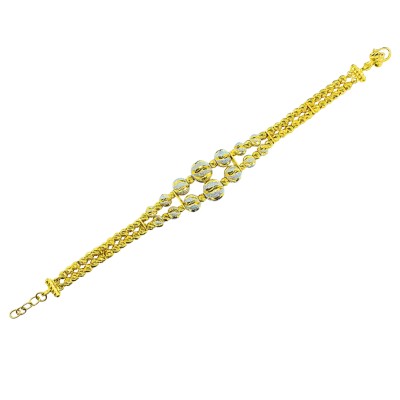 Rantai Tangan Boba Perut Ular Emas dan Chrome 916/22K