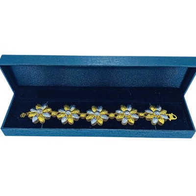 Rantai Tangan Bunga Emas dan Chrome 916/22K