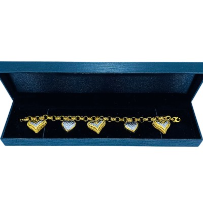 Rantai Tangan Kendi Love Emas dan Chrome 916/22K